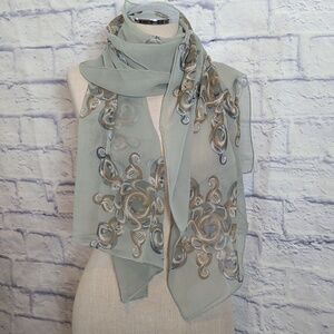 Vintage Robert Lee Morris Sage Green Swirl Scarf